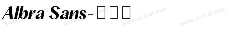 Albra Sans字体转换